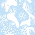 Winter snow seamless pattern. Christmas holiday snowflakes decorative background Royalty Free Stock Photo