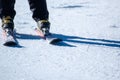 winter snow sports skiing on snowy slopes for winter Royalty Free Stock Photo