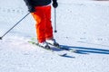 winter snow sports skiing on snowy slopes for winter Royalty Free Stock Photo