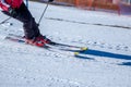 winter snow sports skiing on snowy slopes for winter Royalty Free Stock Photo