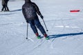 winter snow sports skiing on snowy slopes for winter Royalty Free Stock Photo