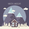 Winter Snow Urban Countryside Landscape City Royalty Free Stock Photo