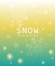 Winter snow vector card Free Vector Background