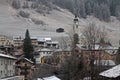 Winter snow in the village of Splugen