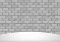 Winter snowfall brick wall snowy hill
