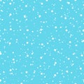 Winter snowfall seamless pattern