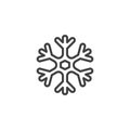 Winter Snowflake line icon