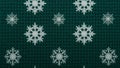Winter Snowflake Pattern on Green Background Royalty Free Stock Photo