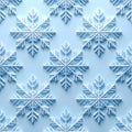 Winter Snowflake Pattern Light Blue Background Seamless Texture Royalty Free Stock Photo