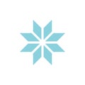 Winter snowflake romb icon