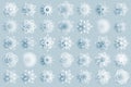 Winter snowflakes abstract geometry cristmas new year icons design elements template vector illustration Royalty Free Stock Photo