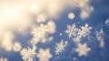winter snowflakes background wallpaper (ai generated) Royalty Free Stock Photo