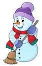 Winter snowman subject image 5