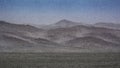 Winter, snowstorm hits the Tian Shan mountain range, Charyn canyon. Royalty Free Stock Photo