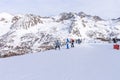 Winter snowy landscape. Nature scenery. Winter background. Alpine scenery.