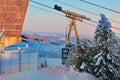 Winter snowy landscape, Postavaru Brasov. Mountain Landscape