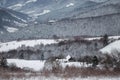 Winter snowy landscape of the transylvanian mountains Royalty Free Stock Photo