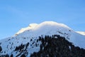 Winter Snowy Mountain Peak at the Alps Royalty Free Stock Photo