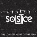 Winter solstice lettering.