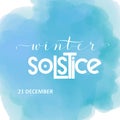 Winter solstice lettering.