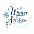 winter soltice lettering vector. hand drawn winter soltice enjoy the longest night letter background poster banner. isolated