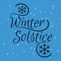 winter soltice lettering vector. hand drawn winter soltice enjoy the longest night letter background poster banner. isolated