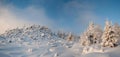 Winter in southern ural. Kumardaque mountain Royalty Free Stock Photo
