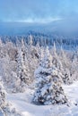 Winter in southern ural. Kumardaque mountain Royalty Free Stock Photo