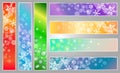 Winter sparkling banners with snowflakes