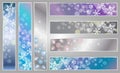 Winter sparkling banners with snowflakes