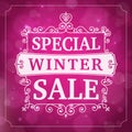 Winter special sale business background