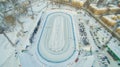 Winter speedway on the ice Royalty Free Stock Photo