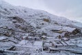 Winter Spiti - Dhankar Village, Spiti Valley, Himachal, India Royalty Free Stock Photo