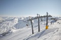 Winter sport in the austrian resort Montafon. Royalty Free Stock Photo