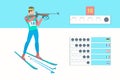 Winter sport Biathlon. Royalty Free Stock Photo