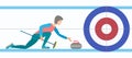 Winter sport Curling. Royalty Free Stock Photo