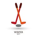 Winter sport hockey sticks puck design