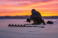 Winter sport ice fishing Royalty Free Stock Photo