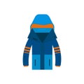 Winter sport icon jaket for Skiing and snowboarding isolated on