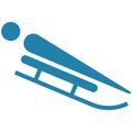 Luge sport icon