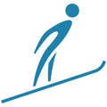Winter sport - Ski jumping icon