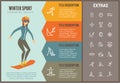 Winter sport infographic template, elements, icons