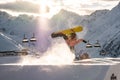Winter sport snowboarding Freestyle in Austria