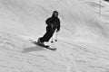 Winter sport: Telemark skiing at the Jakobshorn in Davos, Swiss Alps Royalty Free Stock Photo