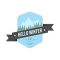 Vintage Ski Or Winter Sports Logo Badge Emblem Vector Image