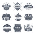 Winter Sport - Vintage Vector Set Of Logos