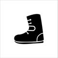 Winter sports boots vector icons