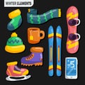 Winter Sports Elements Collection