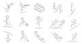 Winter sports icon set Royalty Free Stock Photo