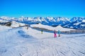 Winter sports in Zell am See, Austria